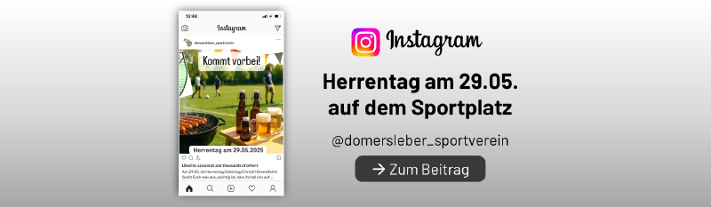 Featured image of post 🔗 @domersleber_sportverein: "Herrentag am 29.05. - Kommt vorbei!"